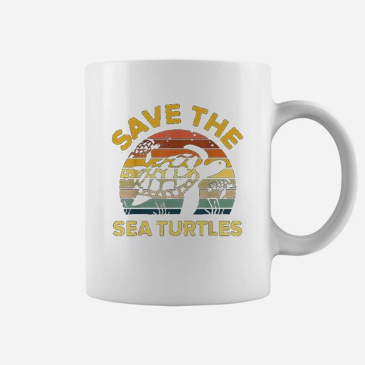 Save Sea Turtle Lover Vintage Skip A Straw Ocean Gift Coffee Mug
