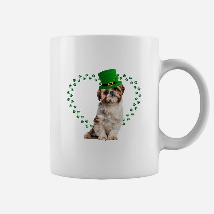 Shih Tzu Heart Paw Leprechaun Hat Irish St Patricks Day Gift For Dog Lovers Coffee Mug