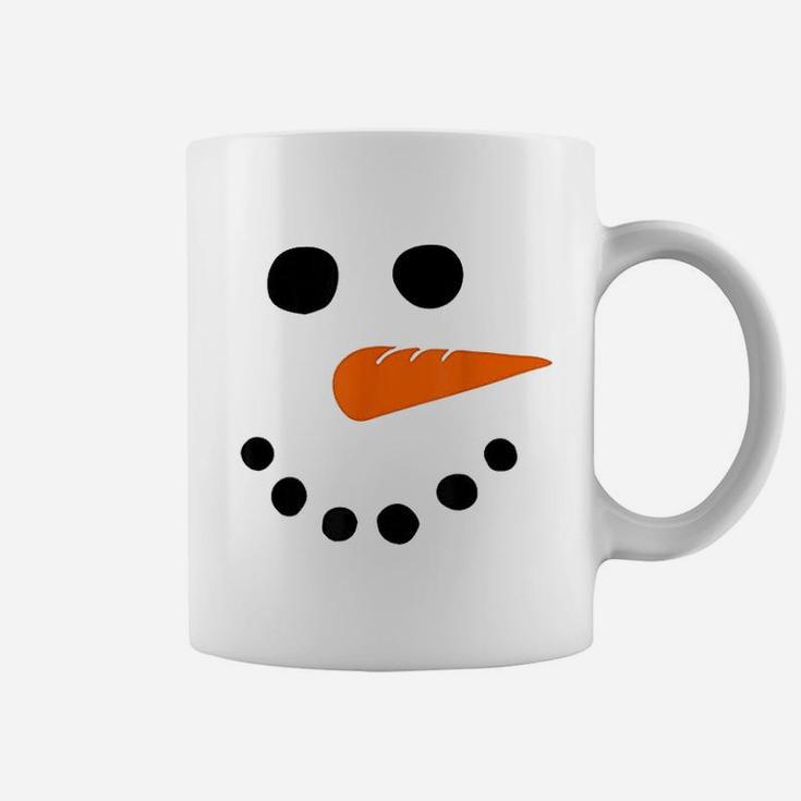 Snowman Face Carrot Nose Christmas Coffee Mug