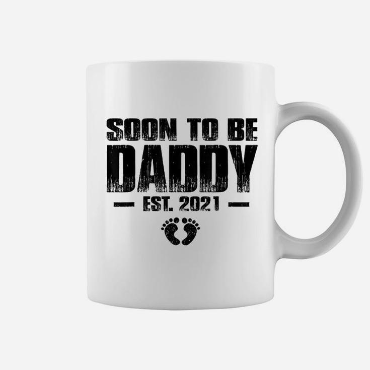 Soon To Be Daddy 2021 Expecting Dad Gifts Vintage New Papa Coffee Mug