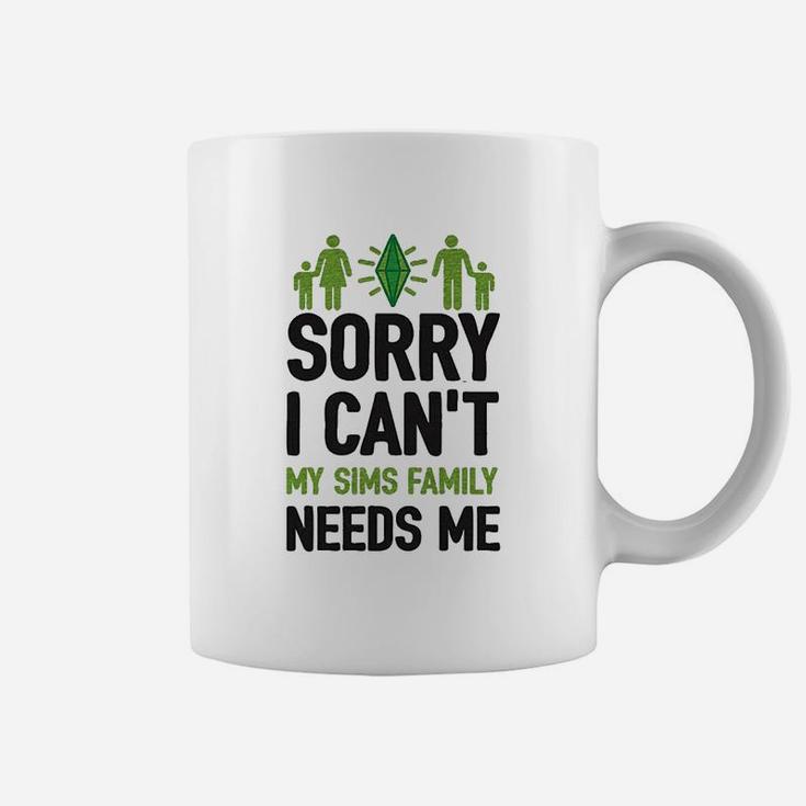 Sorry I Cant My Sims Family Needs Me Athletic Coffee Mug