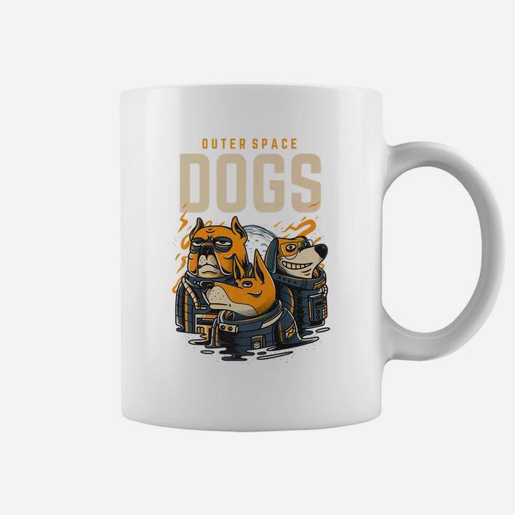 Space Dogs Outer Space Astronaut Puppy Scifi Inspired Gift Coffee Mug