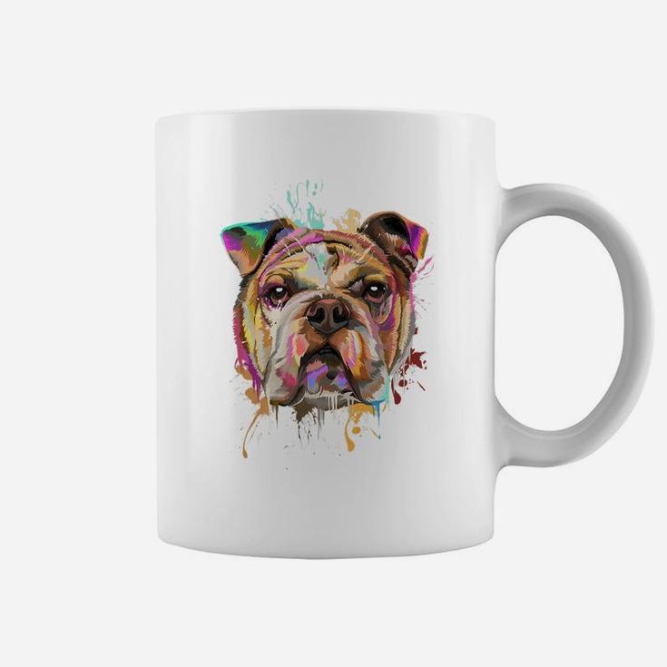 Splash Art English Bulldog Cute Bulldog Gifts Coffee Mug Seseable UK