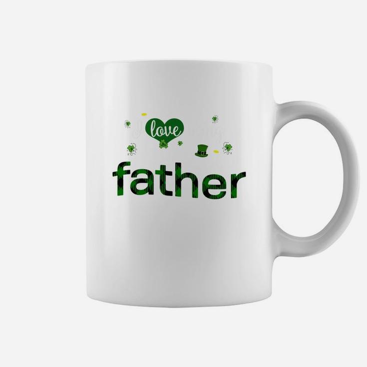 St Patricks Day Cute Shamrock I Love Being Father Heart Family Gifts Coffee Mug