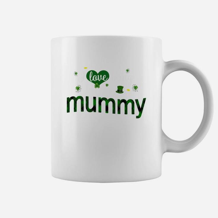 St Patricks Day Cute Shamrock I Love Being Mummy Heart Family Gifts Coffee Mug