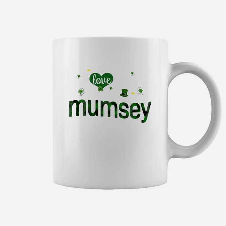 St Patricks Day Cute Shamrock I Love Being Mumsey Heart Family Gifts Coffee Mug