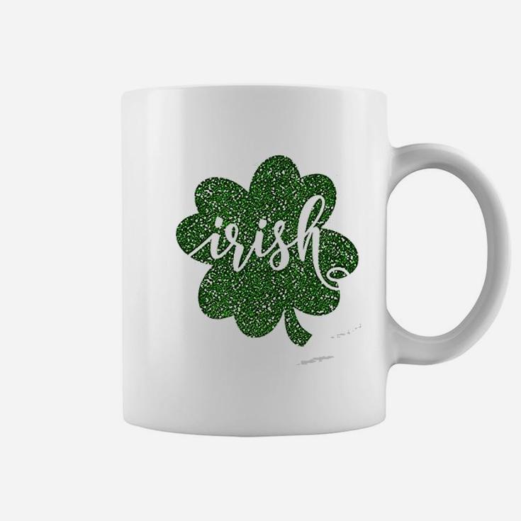 St Patricks Day Irish Lucky Leaf Bling Bling Coffee Mug