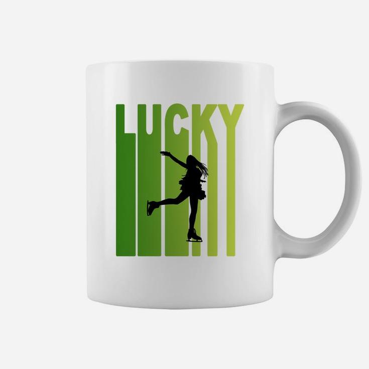 St Patricks Day Lucky Ice Skating Funny Sport Lovers Gift Coffee Mug