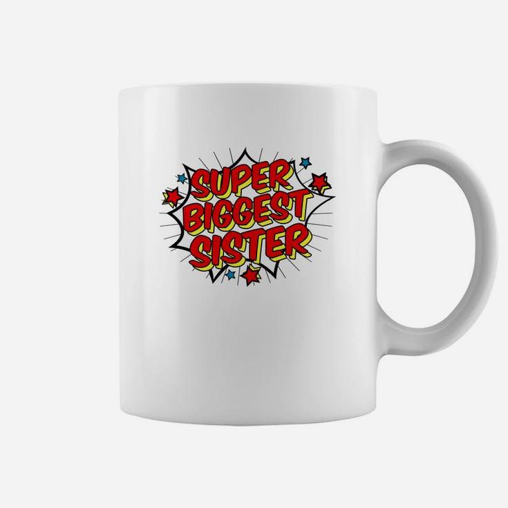 Superhero Super Biggest Sister Matching Sibling Coffee Mug