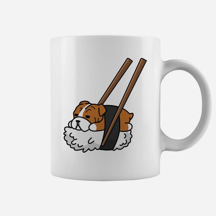 Sushi Bulldog Funny English Bulldog Coffee Mug