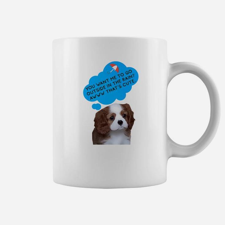 Teddy Bear Dog You Want Me To Go Outside In The Rain Coffee Mug