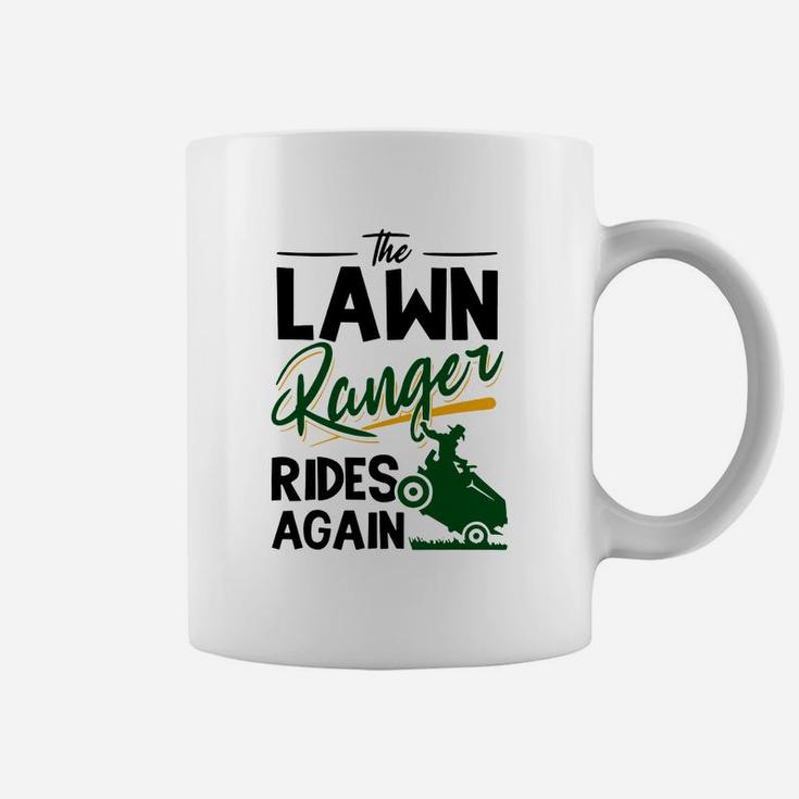 The Lawn Ranger Rides Again Grass Mowing Lawn Mower Gift Coffee Mug
