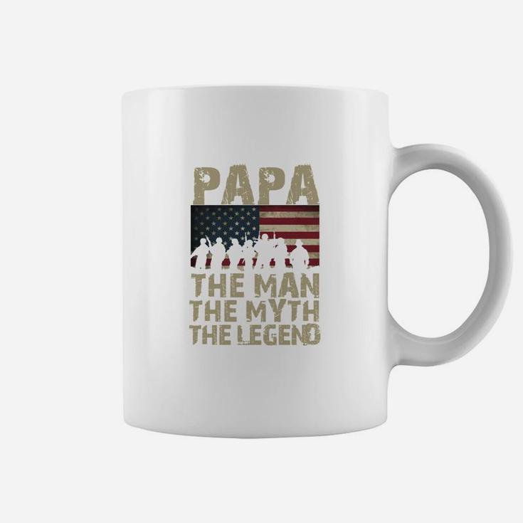 The Man Myth Legend Papa T Shirts Men Veteran Army Coffee Mug