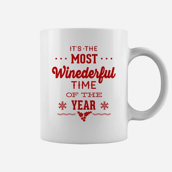 The Most Wine Derful Time Of The Year Funny Xmas Coffee Mug