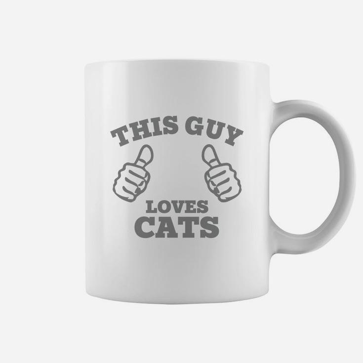 This Guy Loves Cats T-shirts Coffee Mug