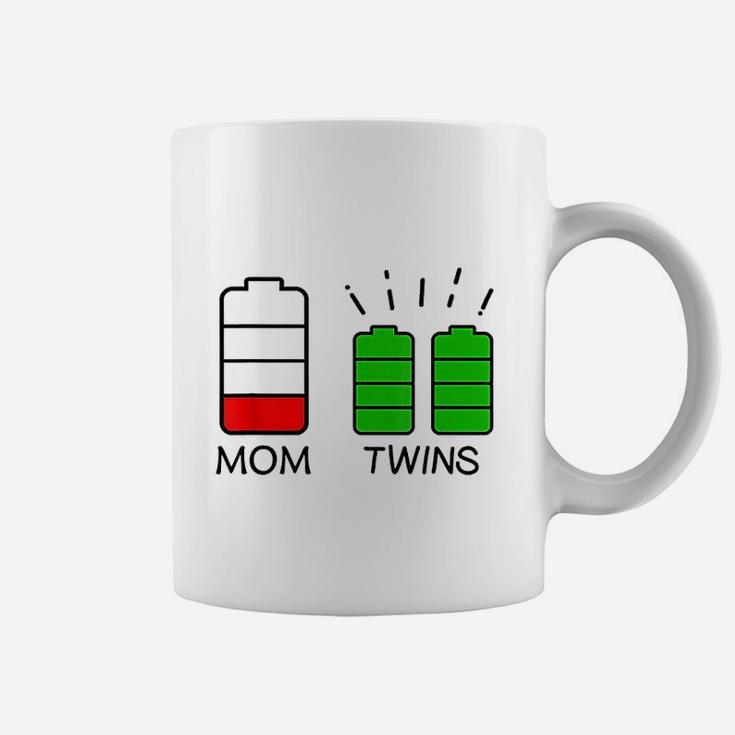 Twin Mother Low Battery Tired Mom Of Twins Coffee Mug