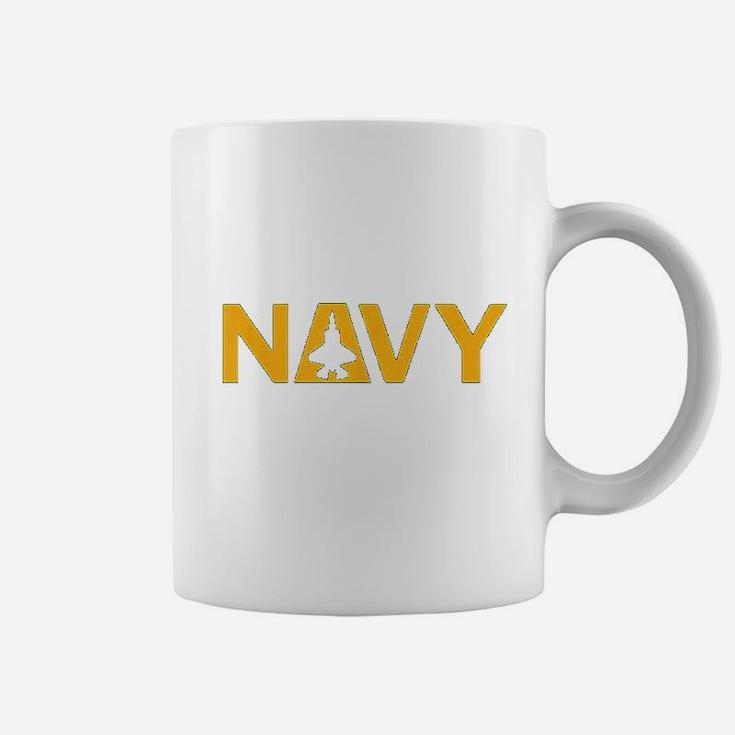 United States Navy Aviation With F35 Jet Coffee Mug
