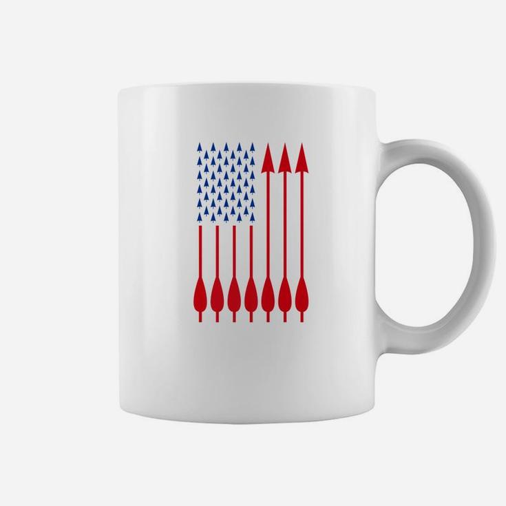 Us American Flag Archery Arrows Hunting Fathers Day Shirt Coffee Mug