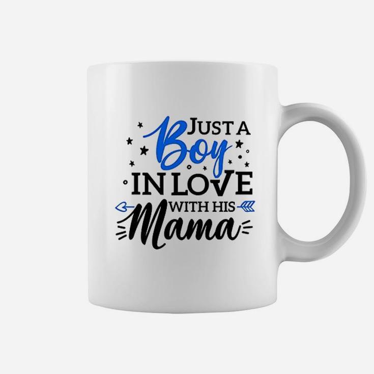 Ust A Boy In Love With His Mama Raglan Coffee Mug