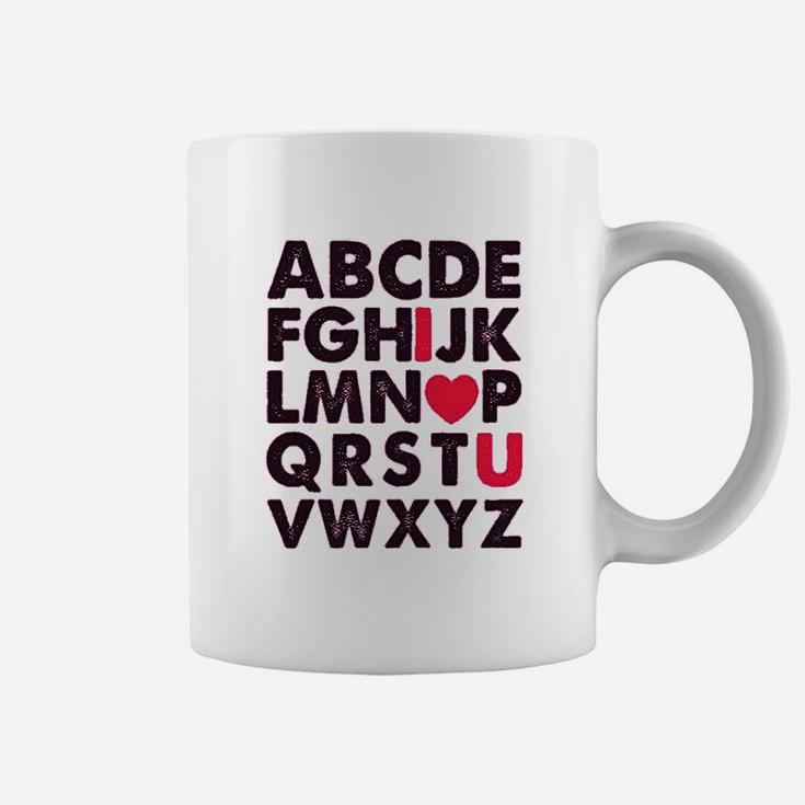 Valentines Day Outfit Alphabet Abc I Love You Coffee Mug