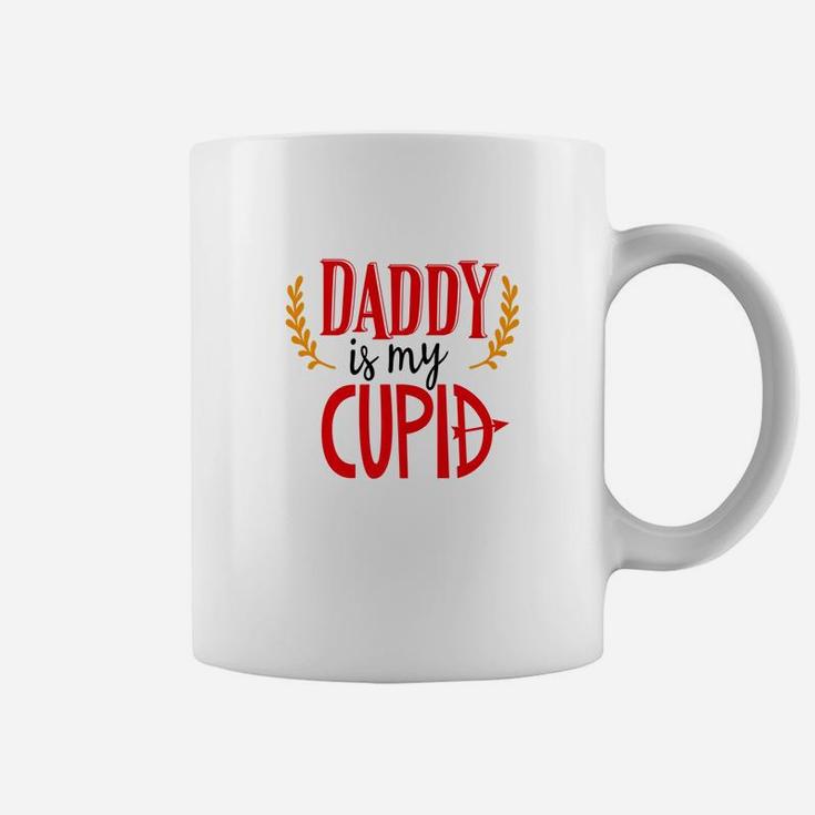 Valentines Day Shirt Daddy Is My Cupid Cute Kids Coffee Mug