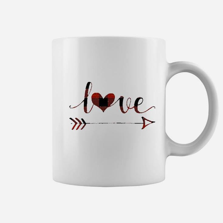 - Valentine's Day Shirt For Women Love Heart Print Coffee Mug