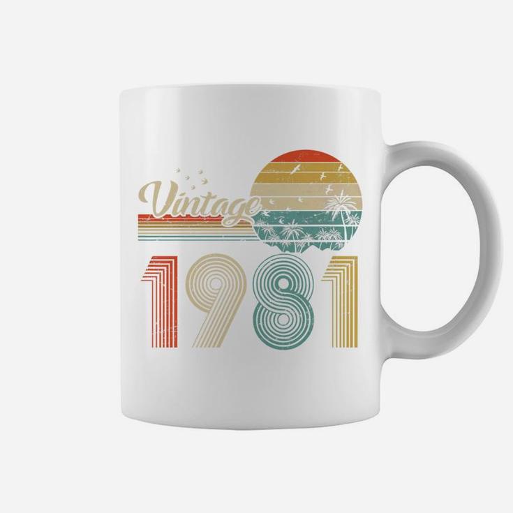 Vintage 41st Birthday Gif For Men Women Classic 1981  Coffee Mug
