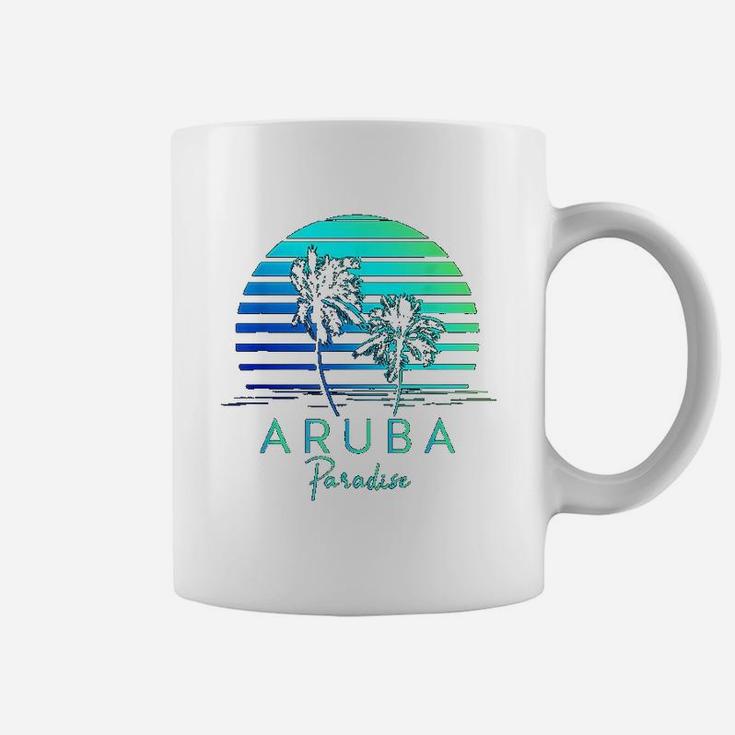 Vintage Aruba Beach Tropical Vibes Vacation Souvenir Gift Coffee Mug