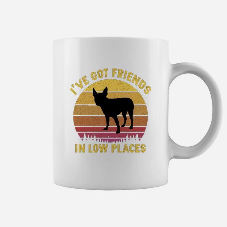 Vintage Boston Terrier I Have Got Friends In Low Places Dog Lovers Coffee Mug