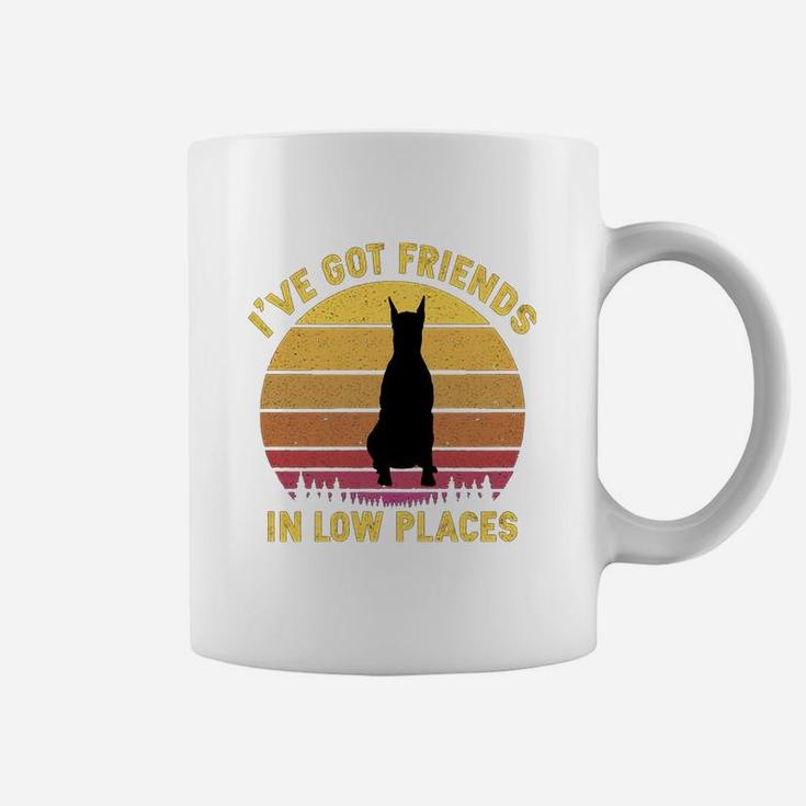 Vintage Doberman I Have Got Friends In Low Places Dog Lovers Coffee Mug