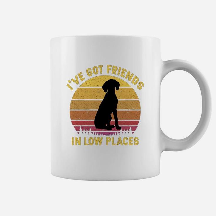 Vintage German Shorthair Pointer I Have Got Friends In Low Places Dog Lovers Coffee Mug