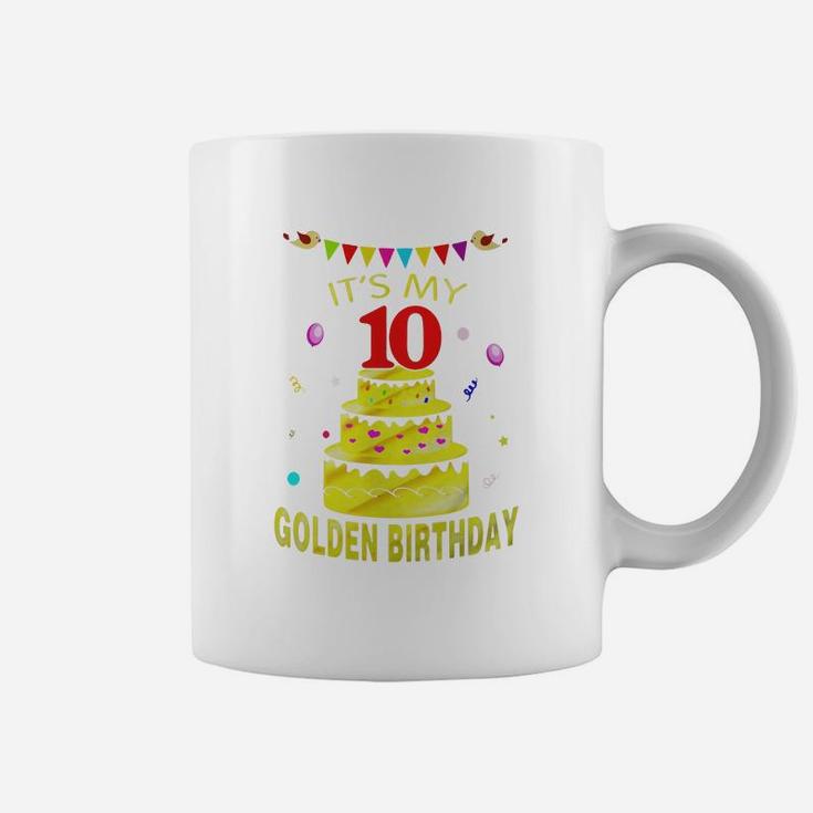 Vintage Golden Birthday Shirt It's My 10th Golden Birthday G  Coffee Mug
