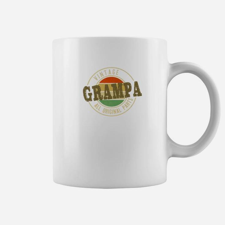 Vintage Grampa Original Parts Farthers Day Grandpa Men Gift Premium Coffee Mug