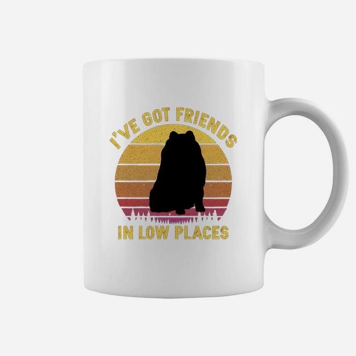 Vintage Pomeranian I Have Got Friends In Low Places Dog Lovers Coffee Mug