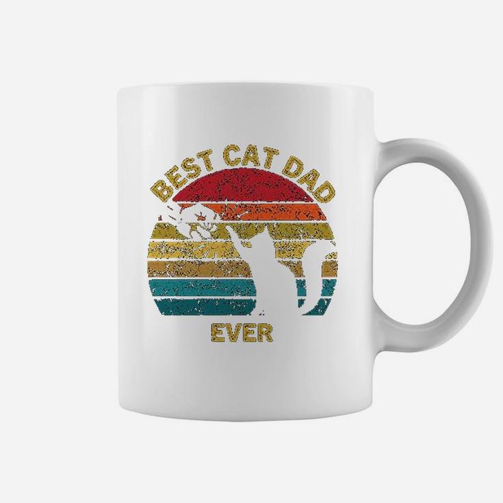 Vintage Retro Gift Best Cat Dad Ever Coffee Mug