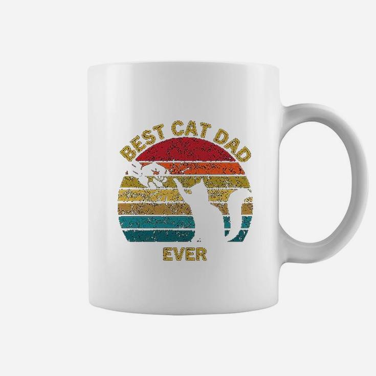 Vintage Retro Gift For Men Best Cat Dad Ever Coffee Mug