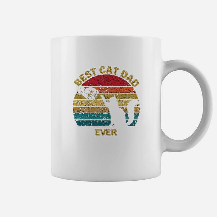 Vintage Retro Gift For Men Casual Best Cat Dad Ever Coffee Mug