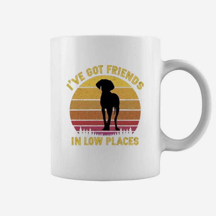 Vintage Weimaraner I Have Got Friends In Low Places Dog Lovers Coffee Mug