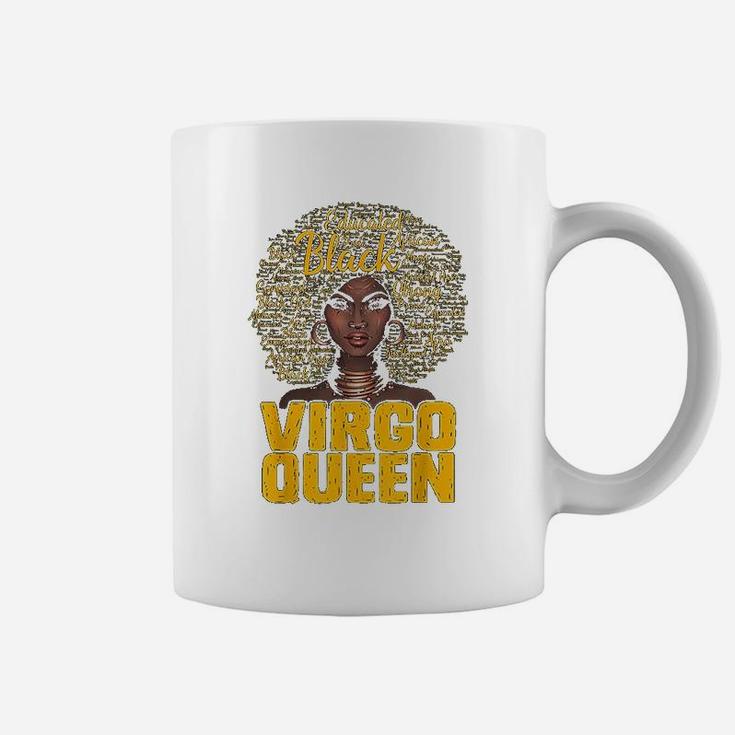 Virgo Queen Black Woman Afro Natural Hair African American Coffee Mug