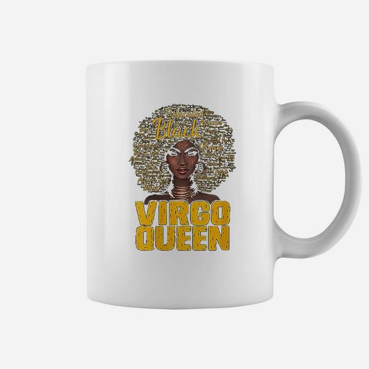 Virgo Queen Black Woman Afro Natural Hair African American Coffee Mug