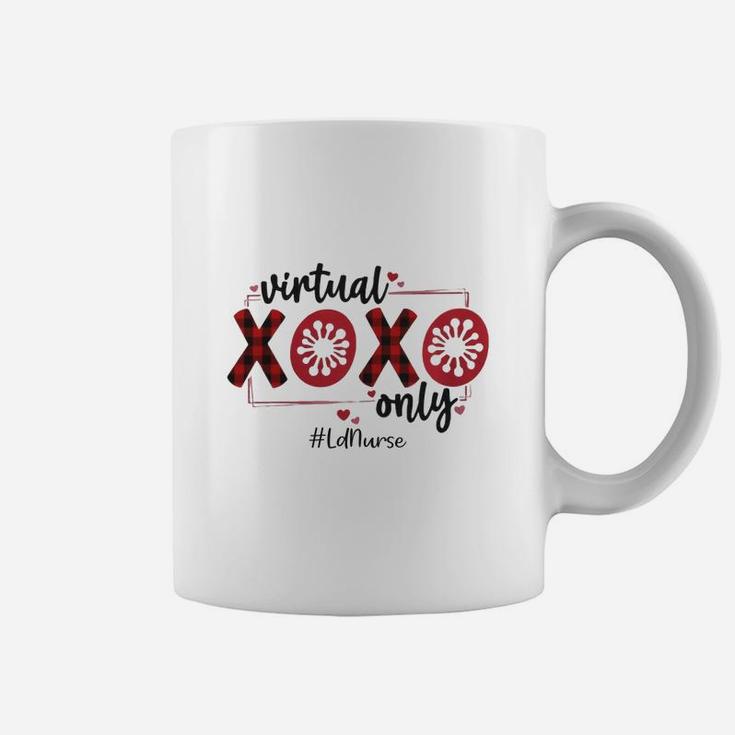 Vitual Xoxo Only Ld Nurse Red Buffalo Plaid Nursing Job Title Coffee Mug
