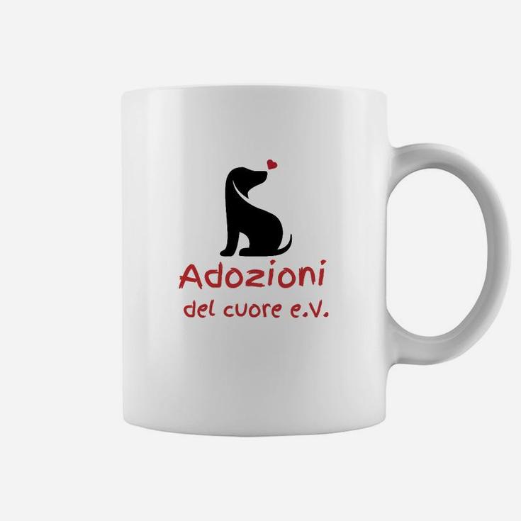 Weißes Tassen mit Hundemotiv, Adozioni del Cuore e.V.