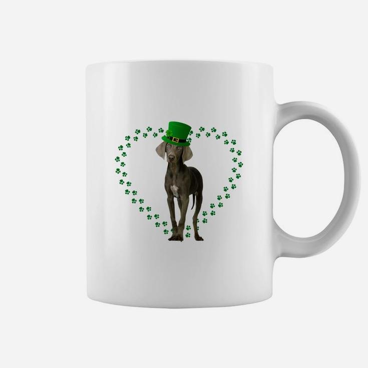 Weimaraner Heart Paw Leprechaun Hat Irish St Patricks Day Gift For Dog Lovers Coffee Mug