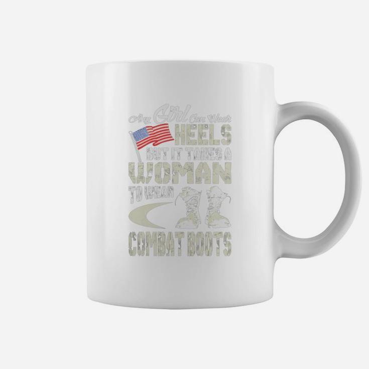 Woman To Wear Combat Boots Army Military T Shirt Coffee Mug