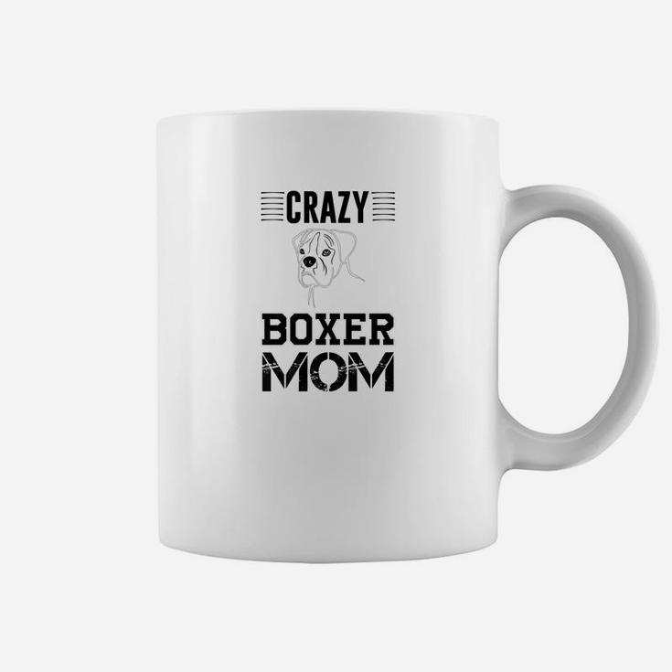 Womens Crazy Boxer Mom Funny Womens Shirt For Boxer Dog Owners Coffee Mug