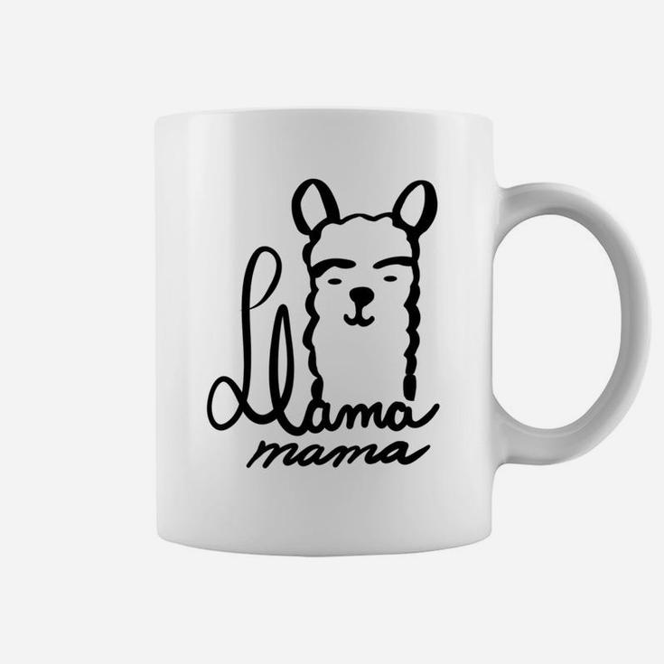 Womens Llama Mama Cute Graphic Great Llama Lover Gift Coffee Mug