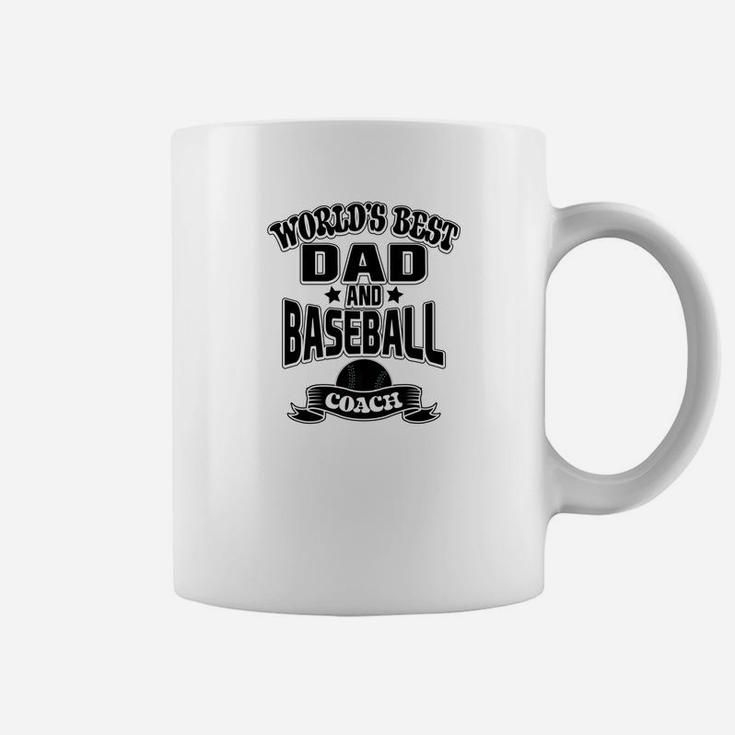 Worlds Best Dad And Baseball Coach Game Family Coffee Mug