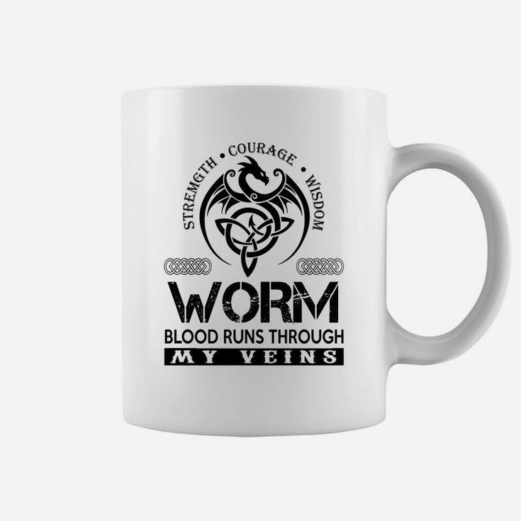Worm Shirts - Worm Blood Runs Through My Veins Name Shirts Coffee Mug
