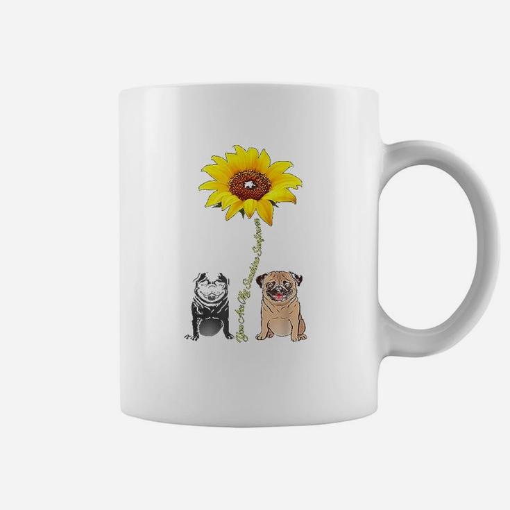You Are My Sunshine Sunflower Pug Gift Coffee Mug