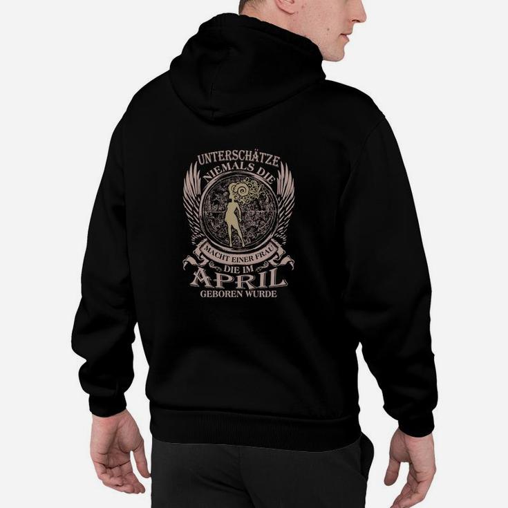 Adler April Geburtstag Hoodie, Schwarzes Motiv für April-Geborene